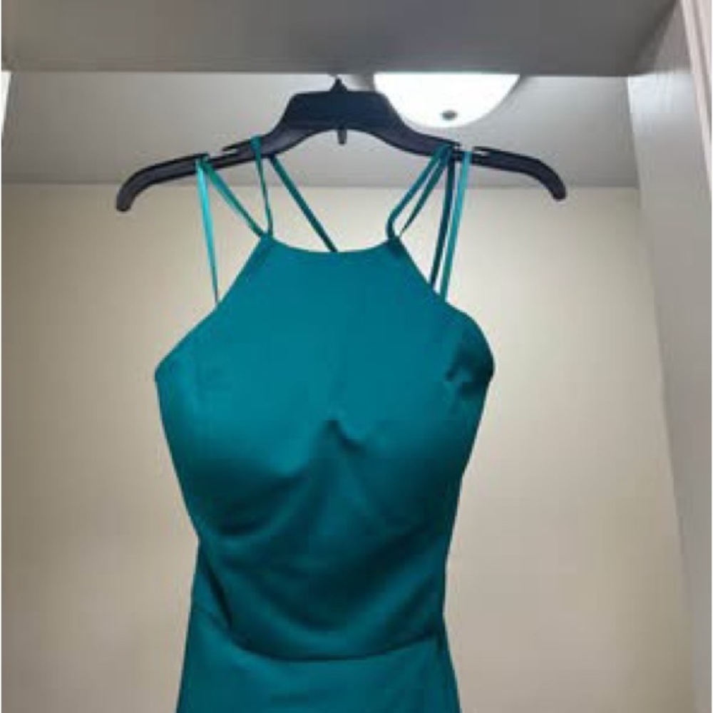 Cachet Teal Prom Dress